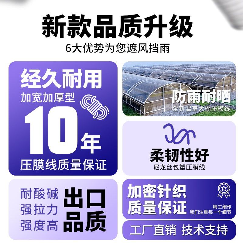 大棚专用压膜绳固定器地锚塑料紧绳器温室配件大全压膜线压膜绑带
