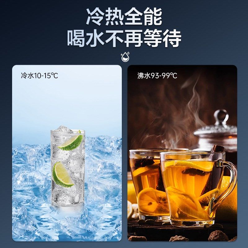 复旦申花管线机壁挂冷热一体家用直饮水机2025新餐边柜净水器套装