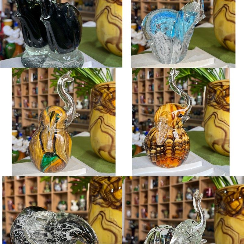 卡罗尔 Z大象合集手工琉璃摆件创意家居桌面装饰品可爱礼物