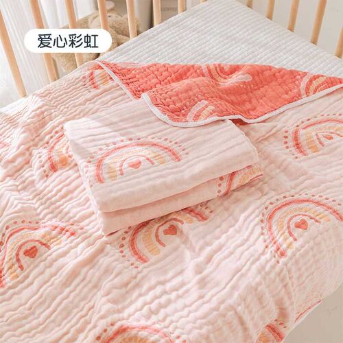 超软竹棉纱布浴巾家用毛巾被儿童婴儿午睡盖毯果冻毯幼儿园小被子