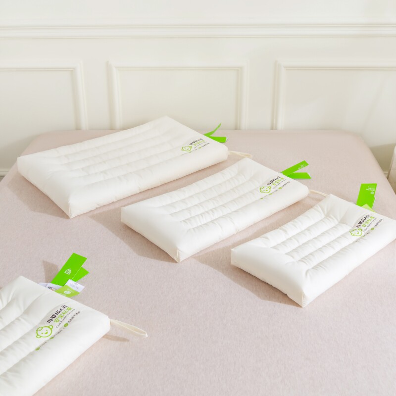 全棉长枕头双人低软枕芯幼儿园枕儿童护颈椎睡觉专用平枕矮薄整头