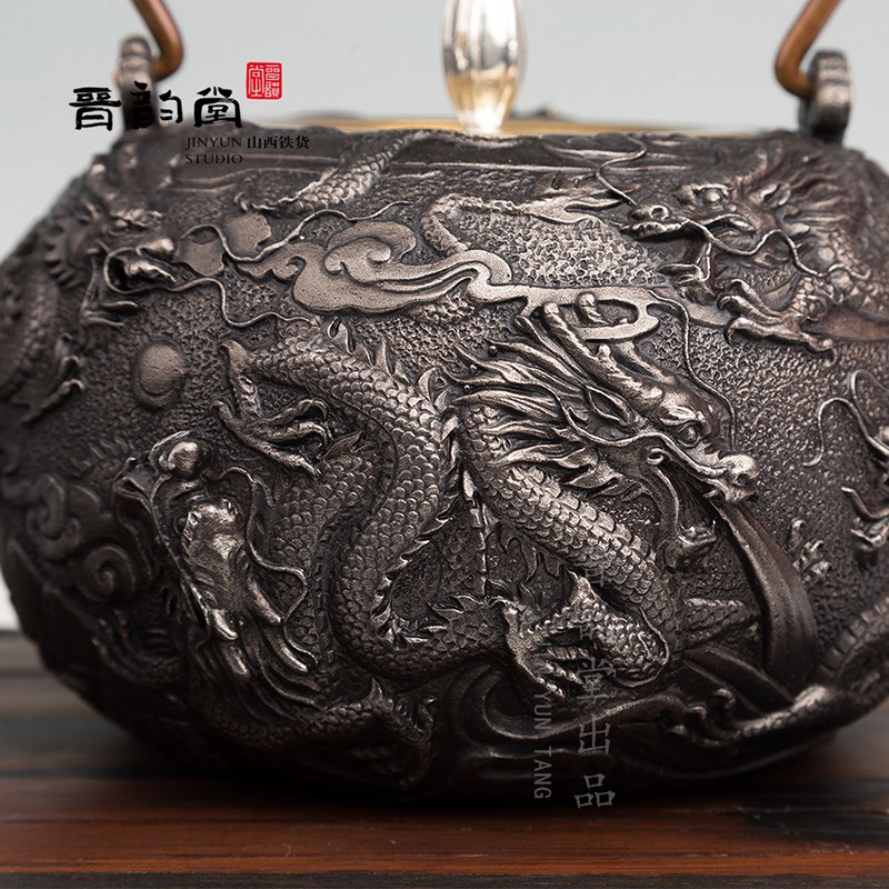 晋韵堂小九龙纯手工老铁壶铸铁生铁壶烧水壶茶具送礼晋城煮茶器