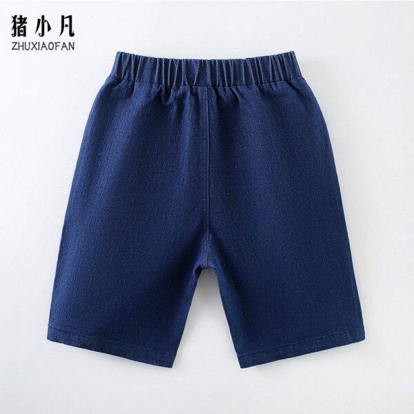 男童休闲牛仔短裤夏装2022新款夏季男孩中裤薄款裤子儿童工装童装