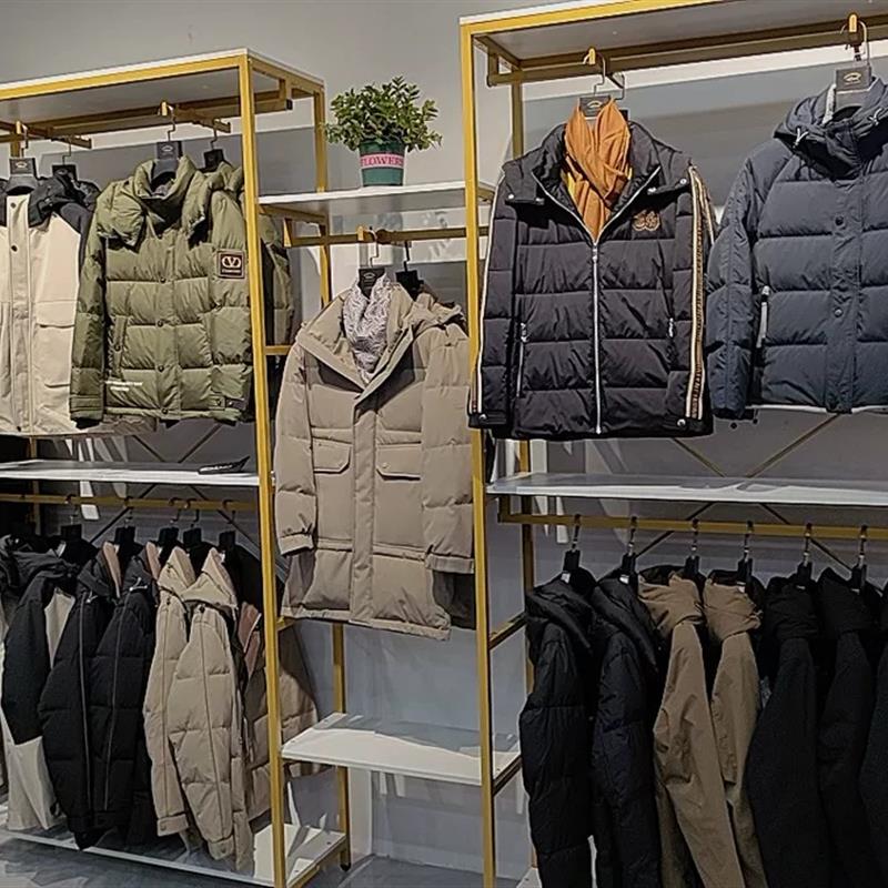 服装店展示架落地式双层挂衣架童装男女服装店陈列架衣服挂架钢架