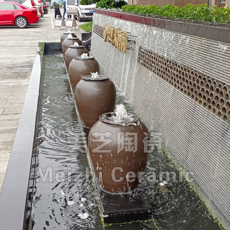 水池景观喷泉花瓶喷水陶罐循环流水罐涌泉花盆摆件叠水缸溢水坛子