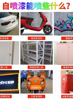 自动手摇喷漆罐金属防锈免除锈汽车专用家俱木器漆黑白色环保油漆