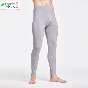 竹纤维秋裤男士秋冬薄款宽松中老年保暖裤线裤衬裤打底加肥加大码