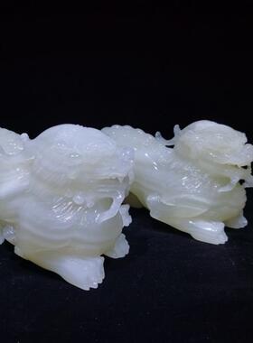 玉石貔貅 客厅玄关软装饰电视柜博古架摆件 神兽皮休店收银台摆设