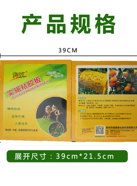 诱敌实蝇粘胶板万蝇迷果蝇诱捕贴果园实蝇针蜂贴农用大棚粘虫黄板