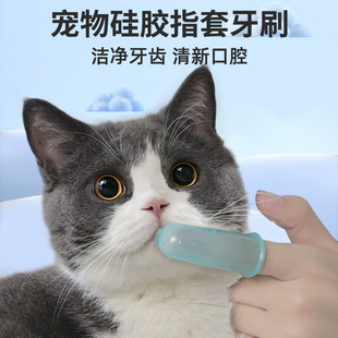 JHLY猫咪狗狗刷牙神器指套小狗牙刷牙膏套装宠物牙齿专用清洁用品