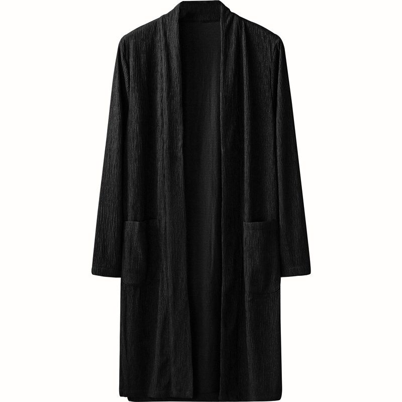 秋季中长款风衣中式禅修服对襟长袍汉服青年男士复古唐装披风外套