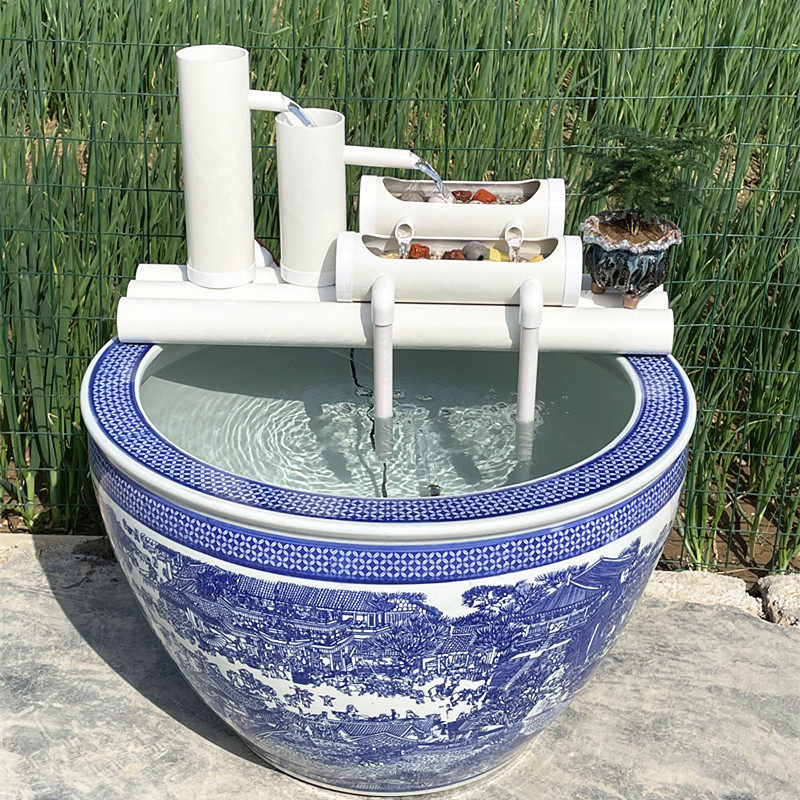瓷缸加氧净水过滤免换水多合一吸便静音家用自动上水循环过滤设备