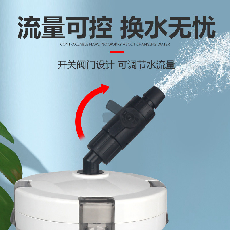 陶瓷鱼缸过滤器金鱼缸圆形缸过滤外置过滤桶草缸过滤系统整套循环