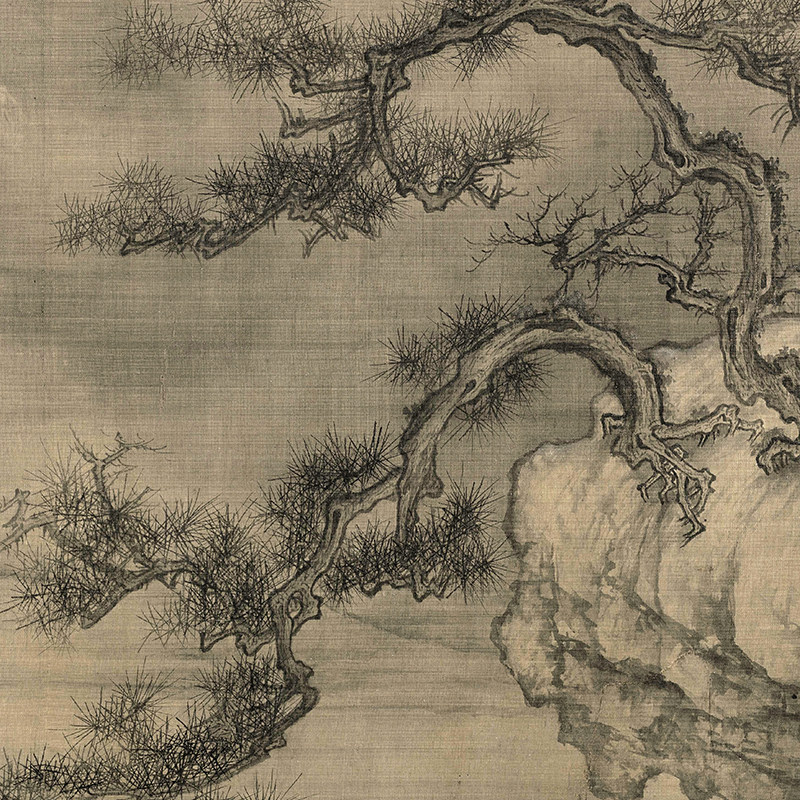 北宋 王诜 渔村小雪图 高清微喷打印宋元山水仿古画临摹画稿画心