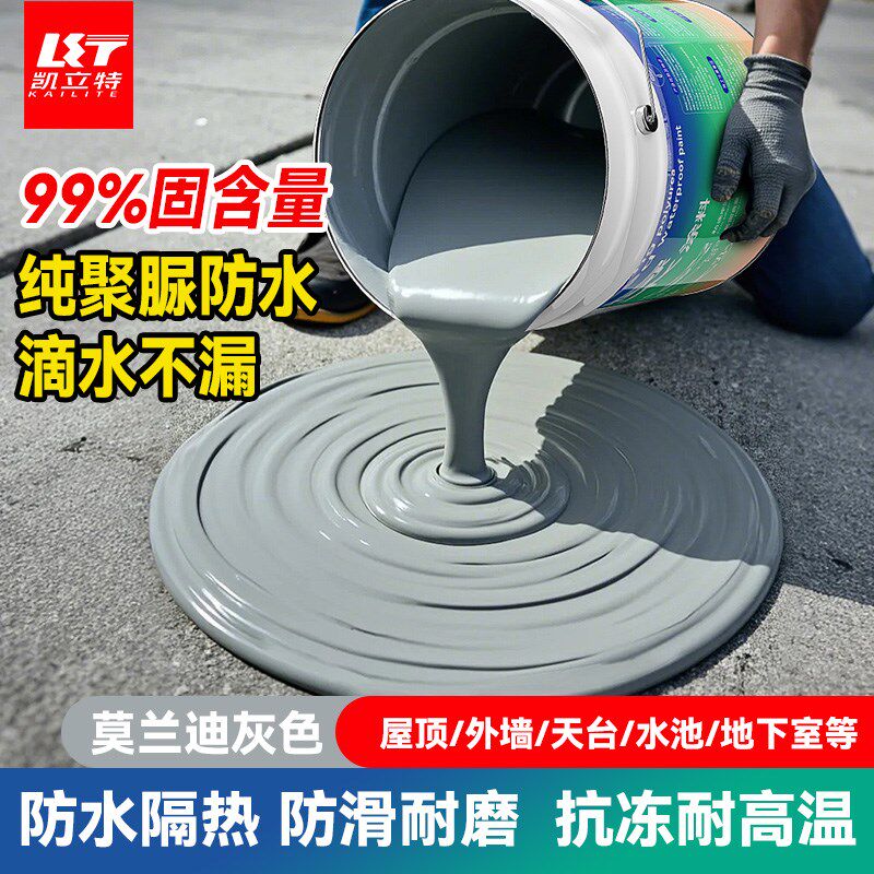 凯立特天冬聚脲防水涂料屋顶漏水顶楼防漏堵漏裂缝水池泳池防腐