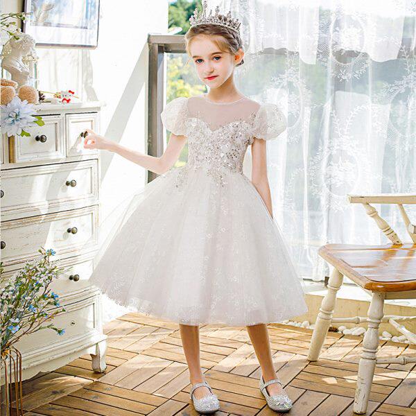 公主裙女童比赛小礼服晚礼服主持花仙子走秀钢琴演出服花童生日宴