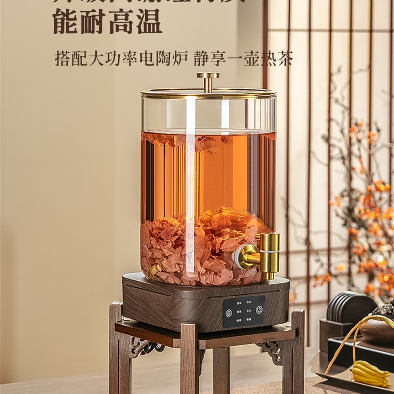 电陶炉加热玻璃冷水壶耐热加厚煮茶壶茶具养生泡茶水果花茶壶套装