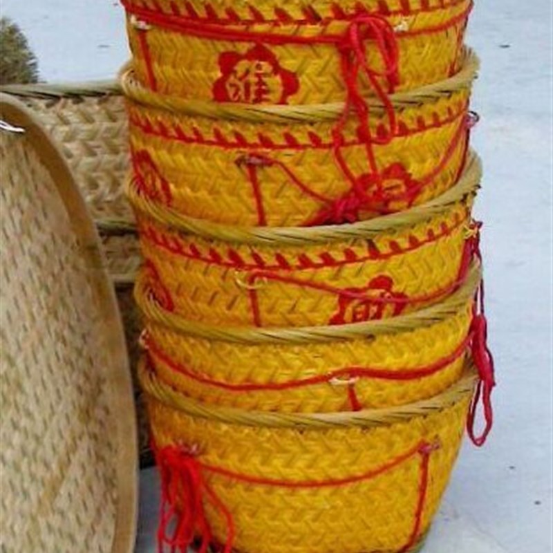 闽南特色手工编制竹匾竹筐竹篮竹篓收纳祭祀拜拜用竹制品爆亏包邮