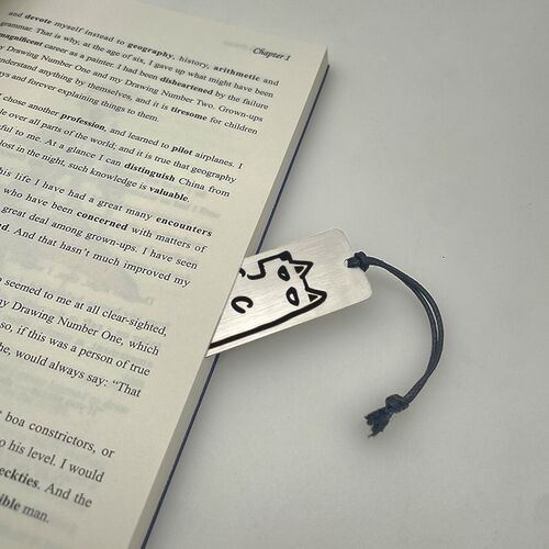 小狗斜眼书签 可爱创意不锈钢教师学生耐用礼物