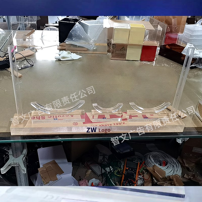 亚克力电子晶圆晶片展示架科技圆形芯片陈列板集成电路板摆件定制