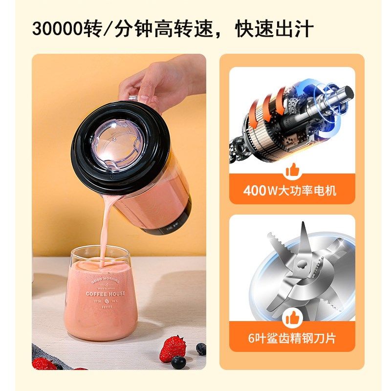 多功能榨汁机家用炸果汁蔬菜水果奶昔料理搅拌冰块磨粉绞肉机一体