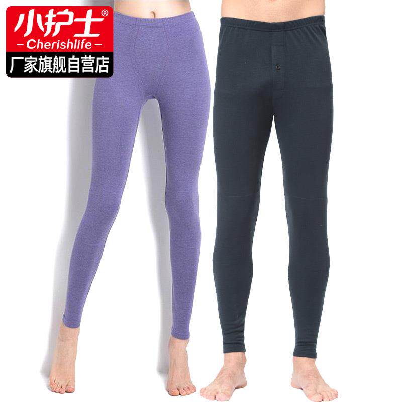 小护士男士秋裤女薄款护膝保暖裤内穿宽松大码打底衬裤线裤棉毛裤