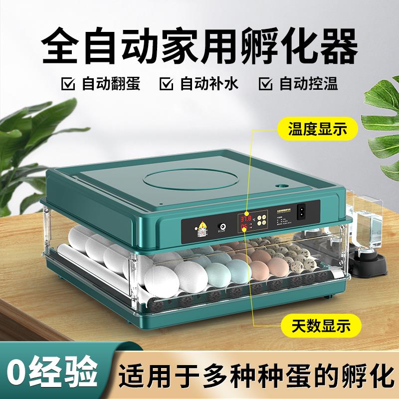 全自动孵蛋器家用 智能泡沫孵化箱暖福宝孵雏设备