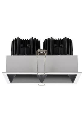 西顿格栅射灯LED嵌入式家用客厅过道cob单头双头方形灯CES801C-M