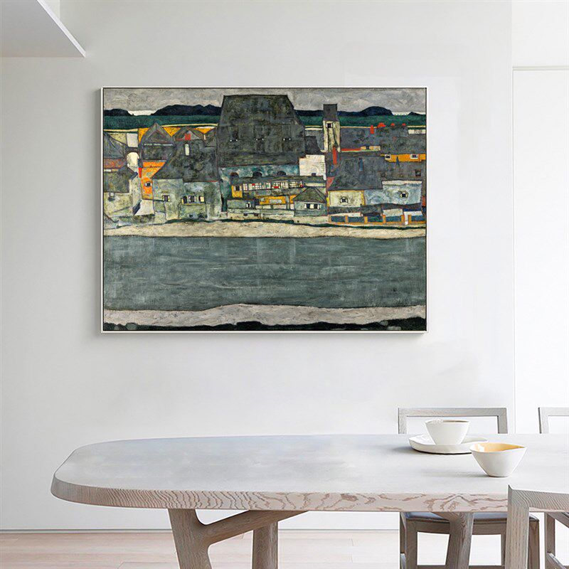 大师 席勒欧式建筑装饰画抽象艺术画客厅过道壁画工作室墙面挂画