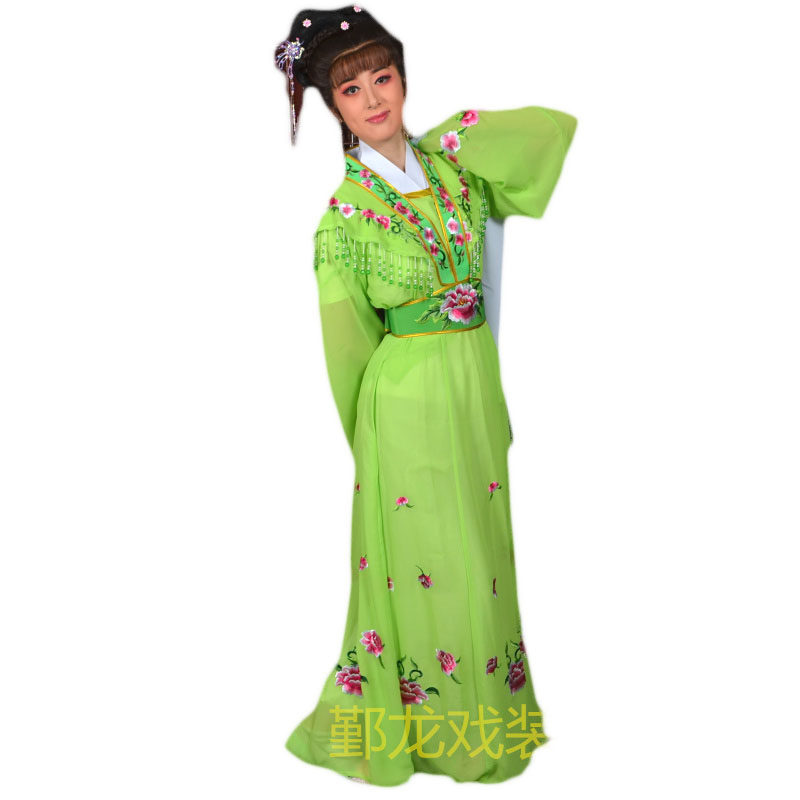戏曲花旦小旦服装越剧黄梅戏表演演出服戏曲古装小姐红娘服装套装