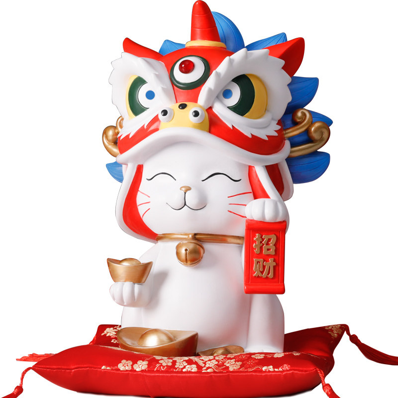 国潮招财猫摆件创意前台招手发财猫收银台装饰品乔迁礼品开业礼物