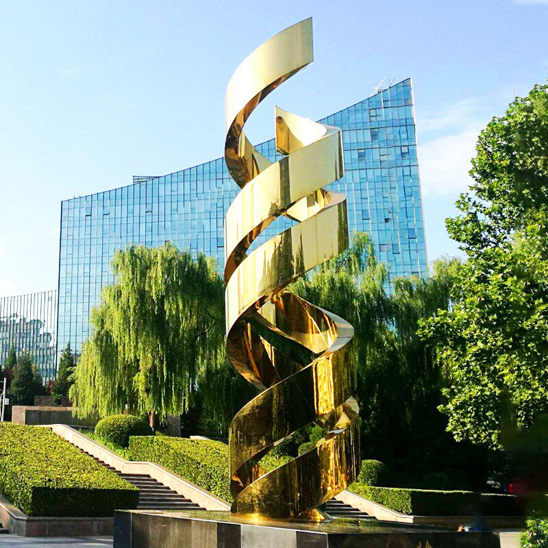 户外不锈钢景观创意雕塑园林广场大型地标塑像售楼部艺术摆件制作