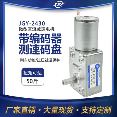 JGY-2430无刷直流涡轮涡杆减速马达电机可调正反转低速慢速小电机