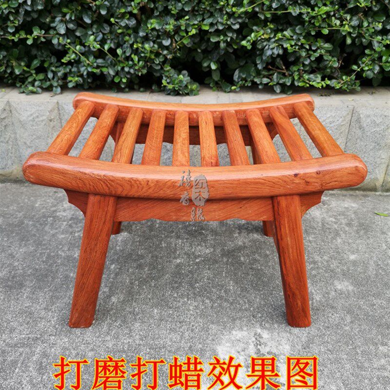 老挝大红酸枝四方板凳儿童凳子便携户外马扎钓鱼椅子换鞋长方凉凳