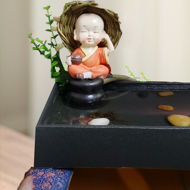陶瓷流水板鱼缸过滤循环流水器水景喷泉养鱼大中小装饰造景配件新