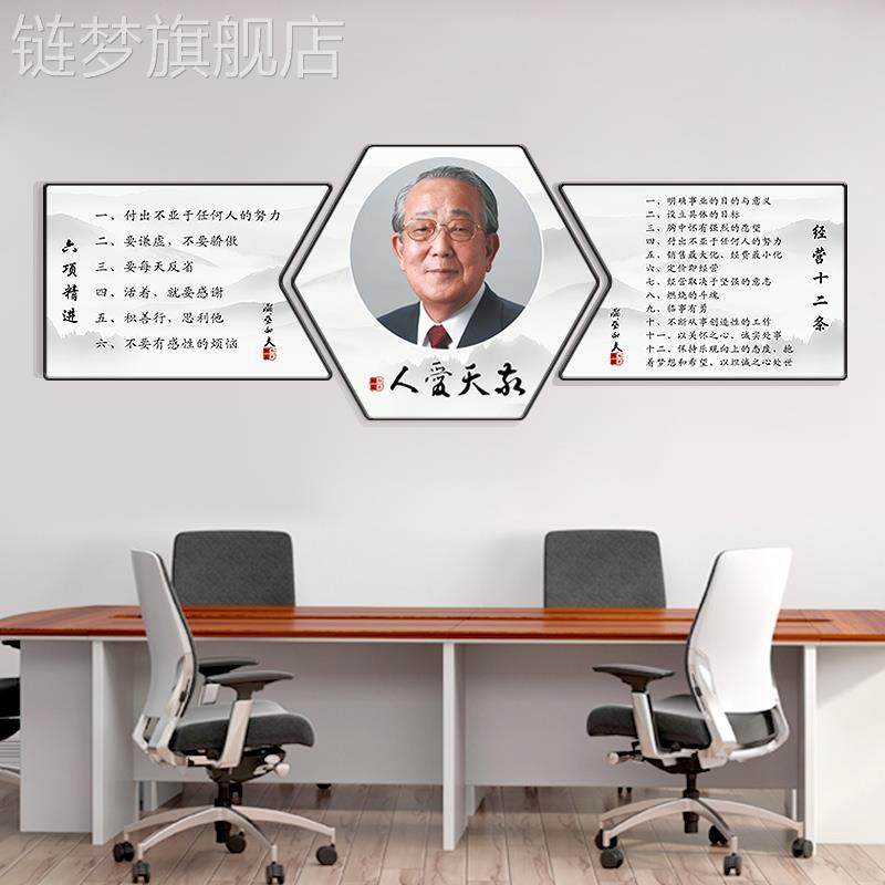 网红稻盛和夫六项精进经营十二条文挂办公室画装饰画公司化励志字