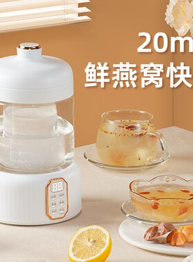 燕窝炖盅专用隔水炖小锅玻璃内胆养生炖煮壶全自动家用专业燕窝机