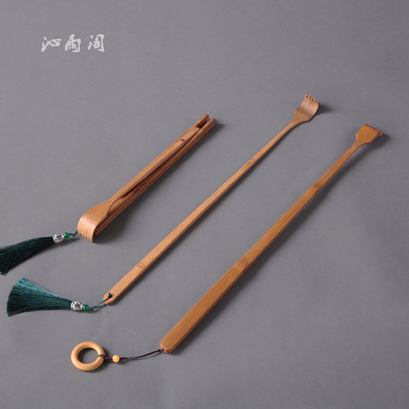 高端竹制痒痒挠牛角不求人抓背神器老头乐日式折叠伸缩抓痒扒