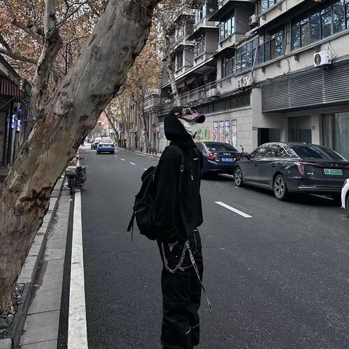 WIDE VIBES自主刷蜡蜡面拉链口袋可拆卸短裤二合一宽松直筒休闲裤