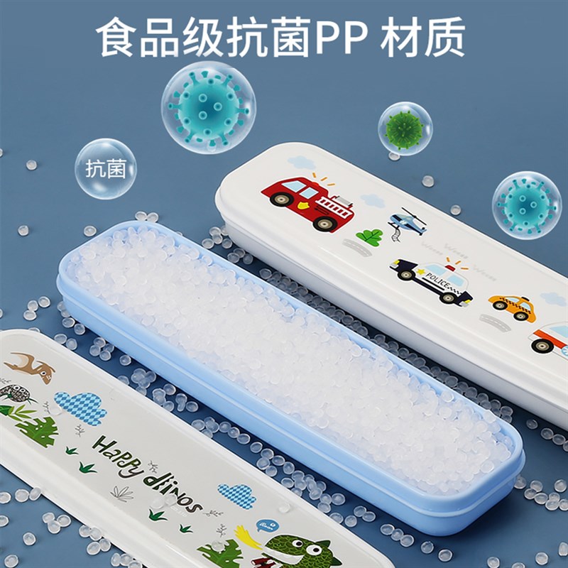 便携餐具盒勺子盒带盖一人食筷子盒学生外带单人餐具收纳空盒子图片