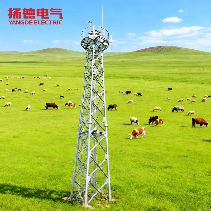 监控塔道路监控塔监测车流量钢结构镀锌草原景区高层平台监控铁塔