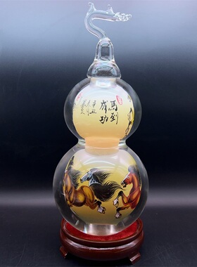 手工绘制 内画葫芦 瓶内画 家居摆件商务工艺礼品