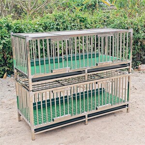 鸡笼两层三层鸭笼鹅笼家用特大号多层养殖鸡舍家禽不锈钢宠物笼子