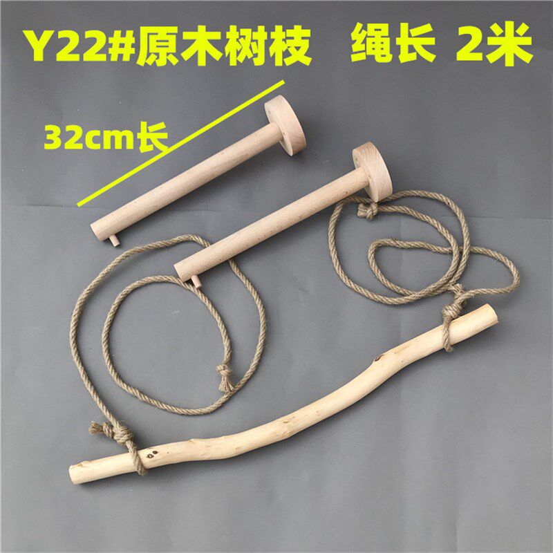 服装店上墙展示架麻绳树枝挂衣杆吊架衣架壁挂童装店装修陈列货架