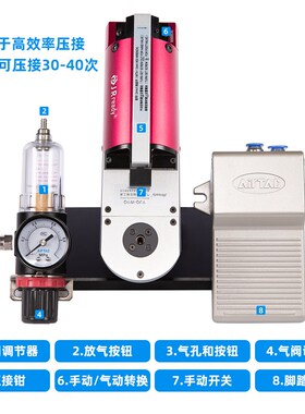 YJQ-W1Q气动冷压接钳兼容美军标DMC/WA22/AFM8压线钳M22520/2-01