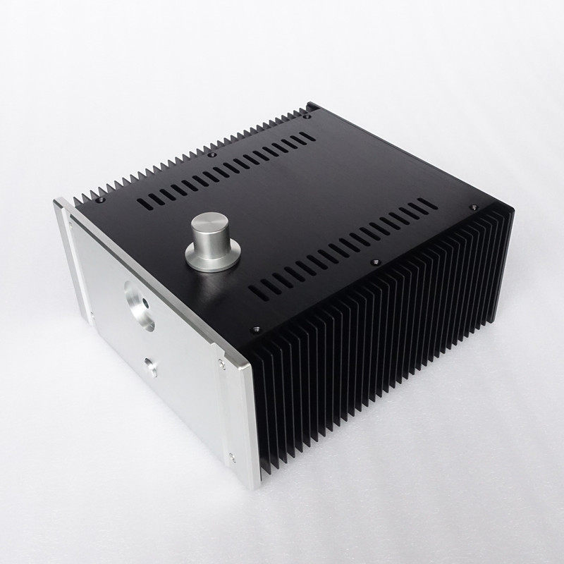 全铝拉丝精致小甲类功放机箱两侧散热片 纯铝HIFI DIY外壳