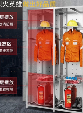 不锈钢消防服架可旋转战斗服架挂衣架更衣柜救援队衣帽快速换装架