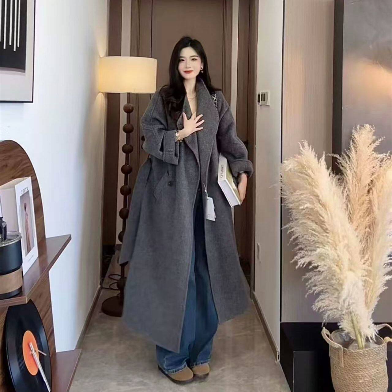 人生大衣新款毛呢大衣外套赫本风羊绒大衣秋冬长款外穿女