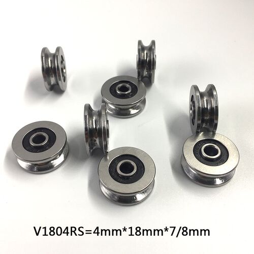 外圈带U槽轴承V1804RS U624RS U625ZZ走线导轮滑轮绕线机凹槽轴承