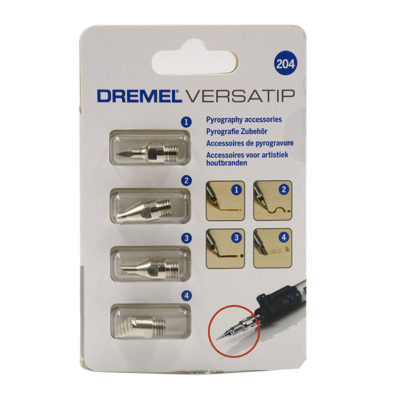 琢美Dremel瓦斯烙铁瓦斯喷灯专用烙铁头耗材204烙铁烫印附件套装